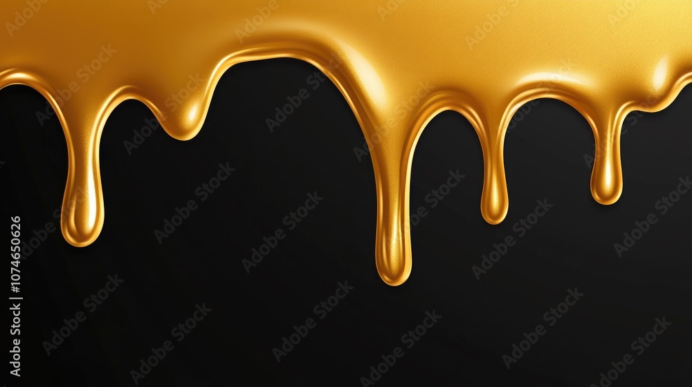 Golden honey drips gracefully on a dark background, creating a visually striking contrast in a vibrant and artistic representation Golden honey drips gracefully on a dark background, creating a visually striking contrast in a vibrant and artistic representation