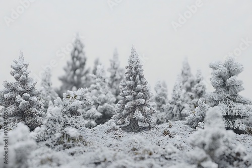 snow covered trees