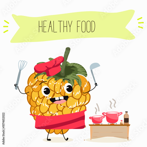 Cute raspberry characters, funny berries, activities, leisure. Hand drawn vector illustration. Organic food, healthy, for kids menu, flyer, advertisement, wrap, label, invitation.