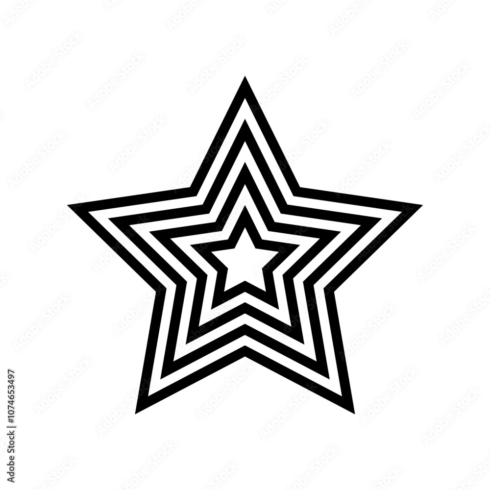 Obraz premium Star icon vector. Twinkling star illustration sign. Sparkles symbol. Shining burst logo.