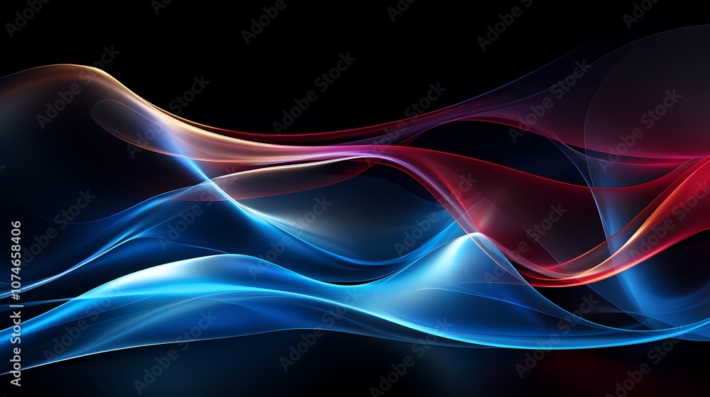 digital technology blue and black abstract wave poster background digital technology blue and black abstract wave poster background