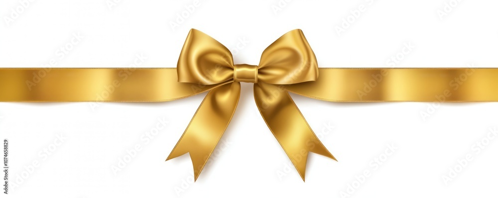 Gold bow with ribbon illustration accessories celebration. Gold bow with ribbon illustration accessories celebration.