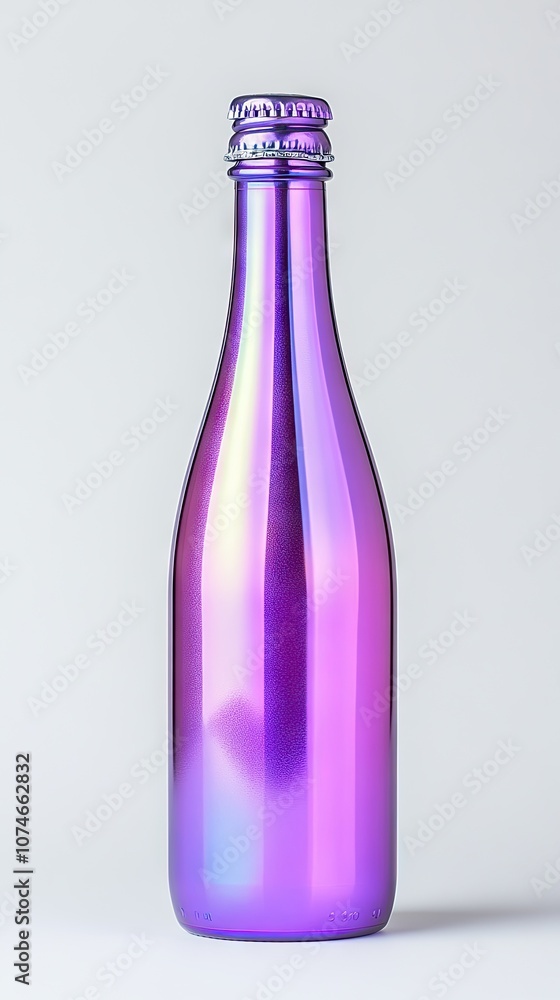Colorful glass bottles filled with vibrant rainbow liquids stand out against a white background, showcasing artistic craftsmanship and creativity Colorful glass bottles filled with vibrant rainbow liquids stand out against a white background, showcasing artistic craftsmanship and creativity