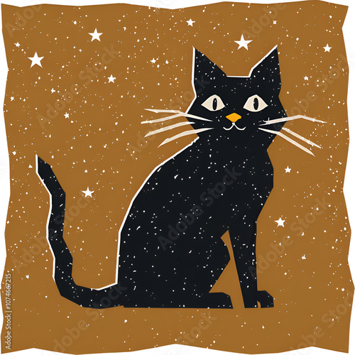 cat on the moon