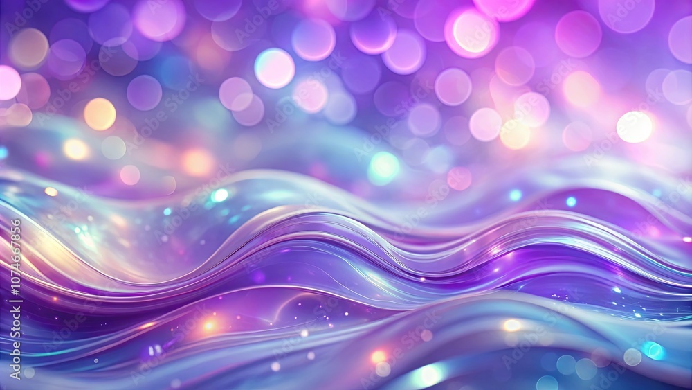 Abstract Purple and Blue Wavy Background with Shimmering Lights and Blurred Bokeh Abstract Purple and Blue Wavy Background with Shimmering Lights and Blurred Bokeh