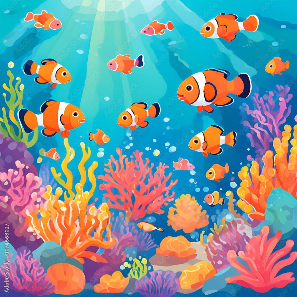 seamless background with fishes seamless background with fishes