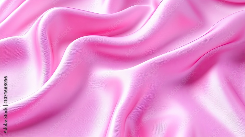 Soft pink satin fabric with gentle waves and elegant texture Soft pink satin fabric with gentle waves and elegant texture