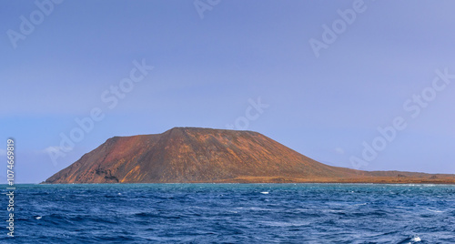 The extinct volcano on Lobos Island, Canary Islands photo