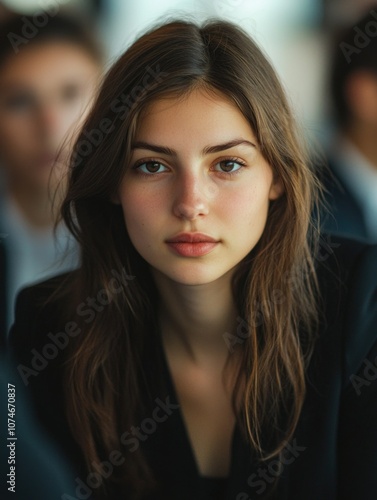 Wallpaper Mural Introspective Woman in Business Attire Torontodigital.ca