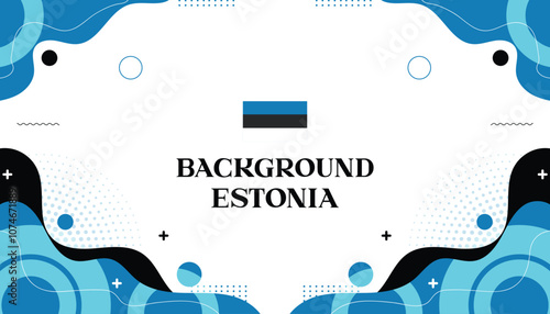 Background mephis estonia abstrack wave color flag estonia  photo