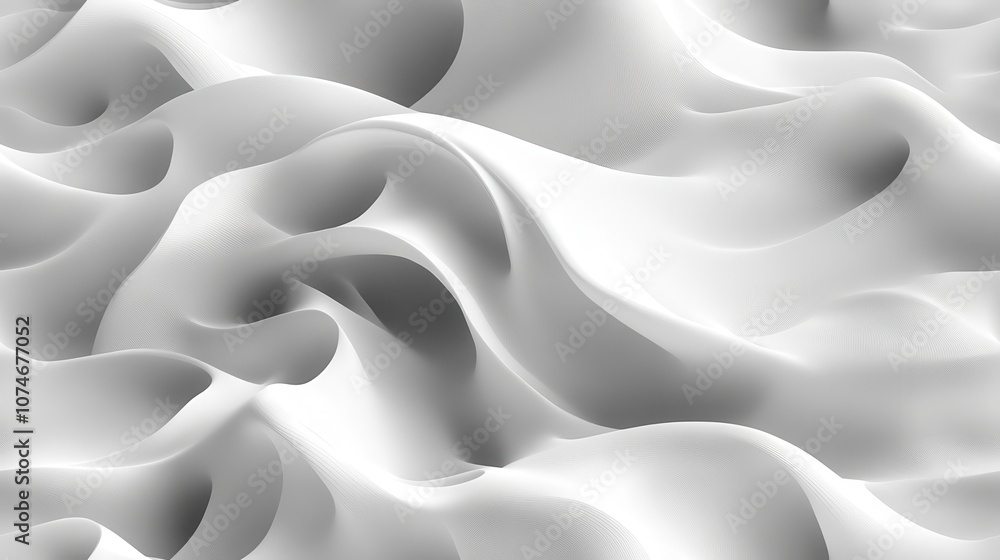 Obraz premium Monochrome Wave Patterns, elegant minimalist design featuring fluid wave motifs in a striking monochromatic palette, perfect for modern decor