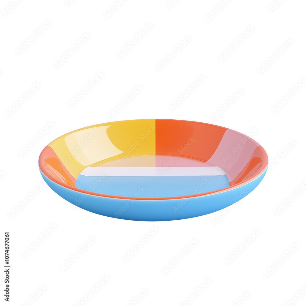 Fototapeta premium Vibrant Color-Blocked Ceramic Bowl