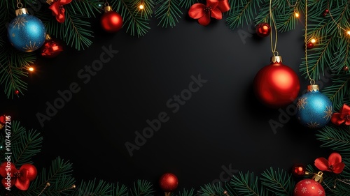 Wallpaper Mural Christmas tree decorations, Christmas tree with ornaments background Torontodigital.ca