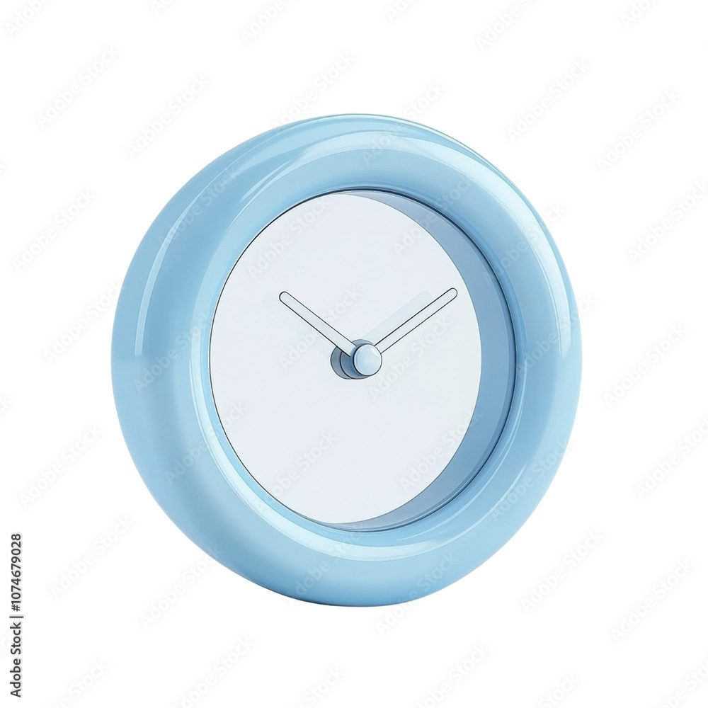 3D Blue Alarm Clock - Wake Up and Motivation Concept 3D Blue Alarm Clock - Wake Up and Motivation Concept