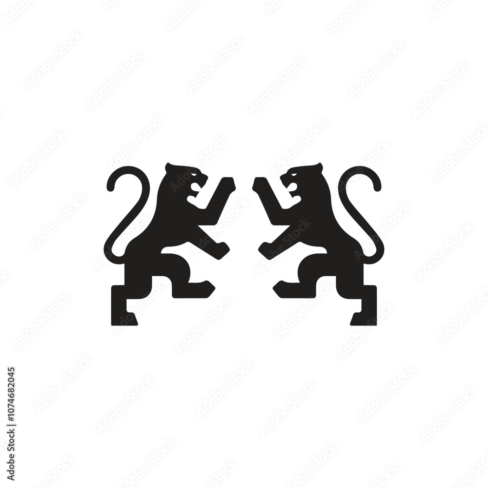 tiger logo design vector template, two tiger logo design, two tiger icon vector contour And Vector illustration tiger logo design vector template, two tiger logo design, two tiger icon vector contour And Vector illustration