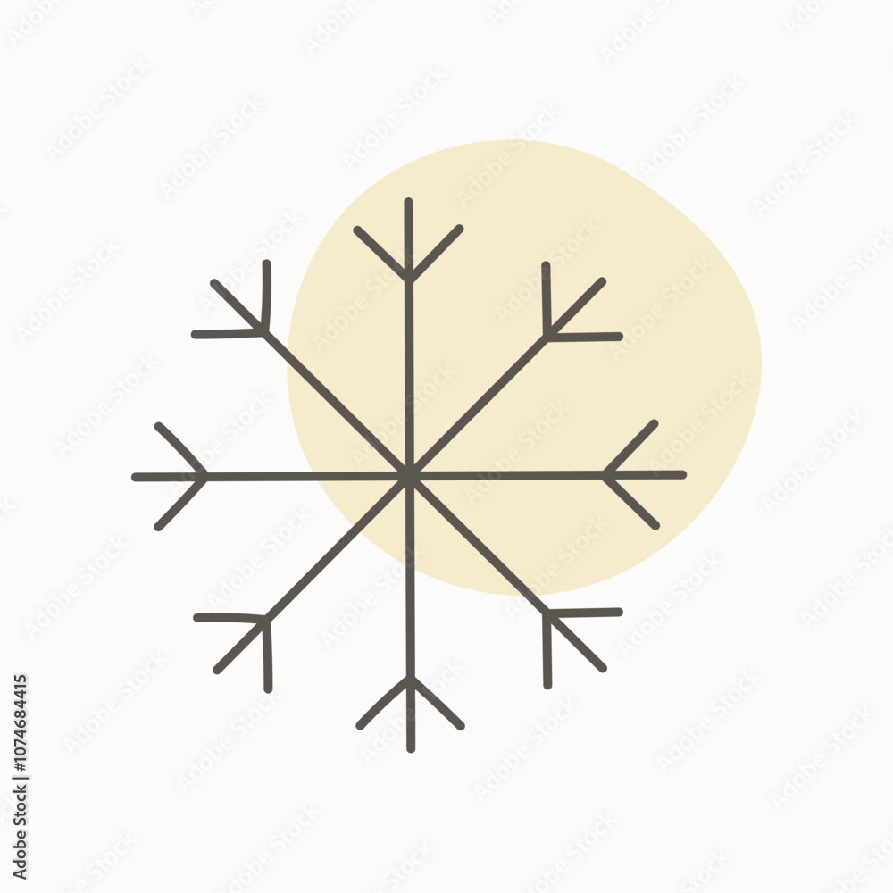 Hand drawn snowflake. Good for Christmas or Winter designs. Hand drawn snowflake. Good for Christmas or Winter designs.