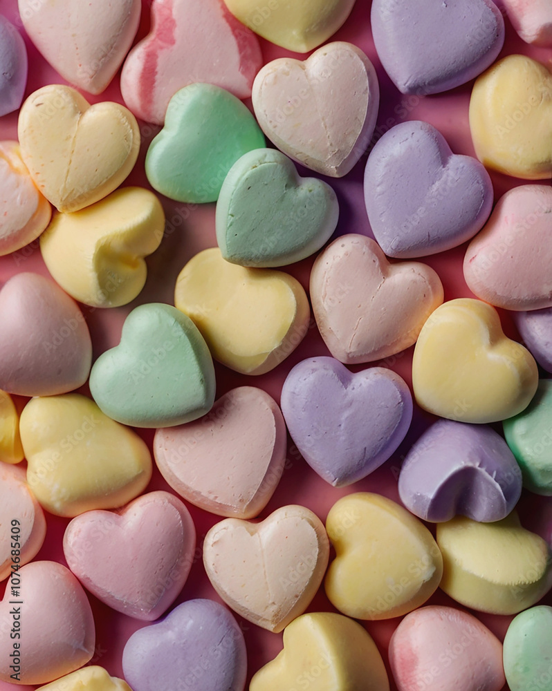 Happy valentine day heart shape colorful candy background Happy valentine day heart shape colorful candy background