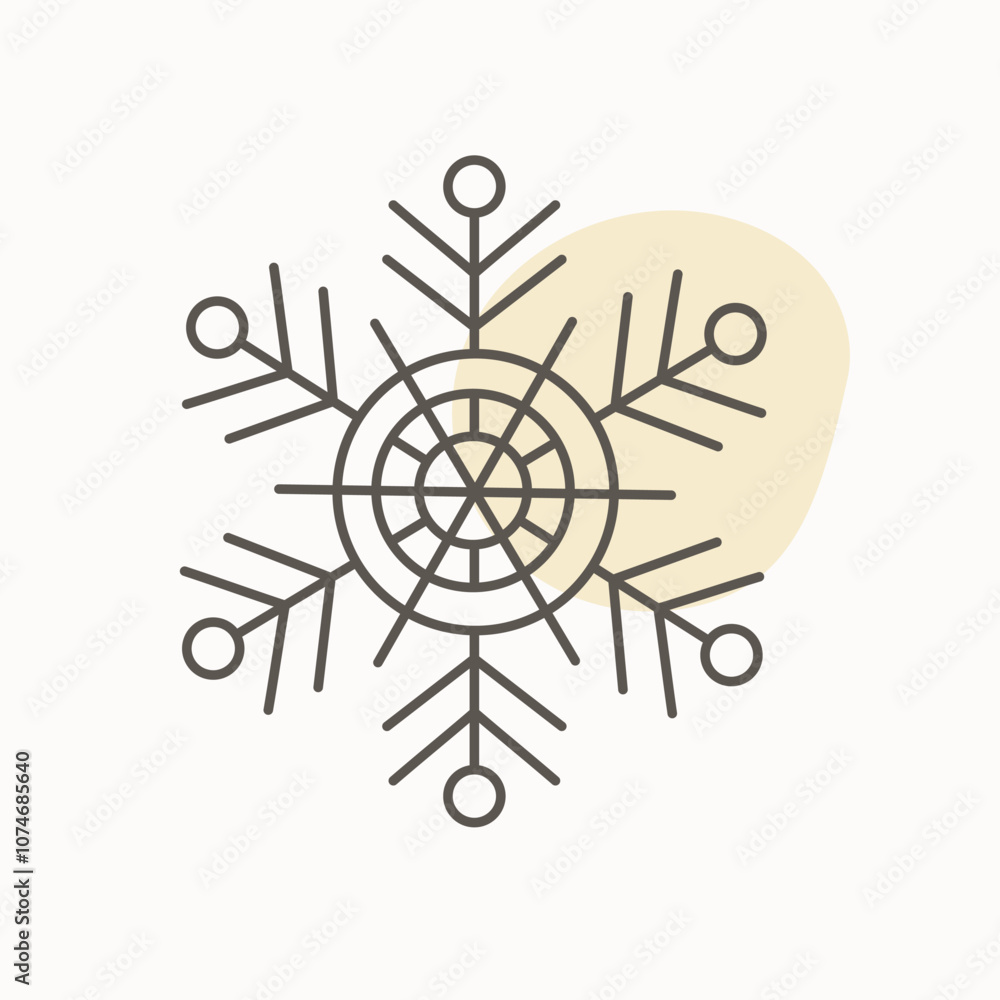 Hand drawn snowflake. Good for Christmas or Winter designs. Hand drawn snowflake. Good for Christmas or Winter designs.