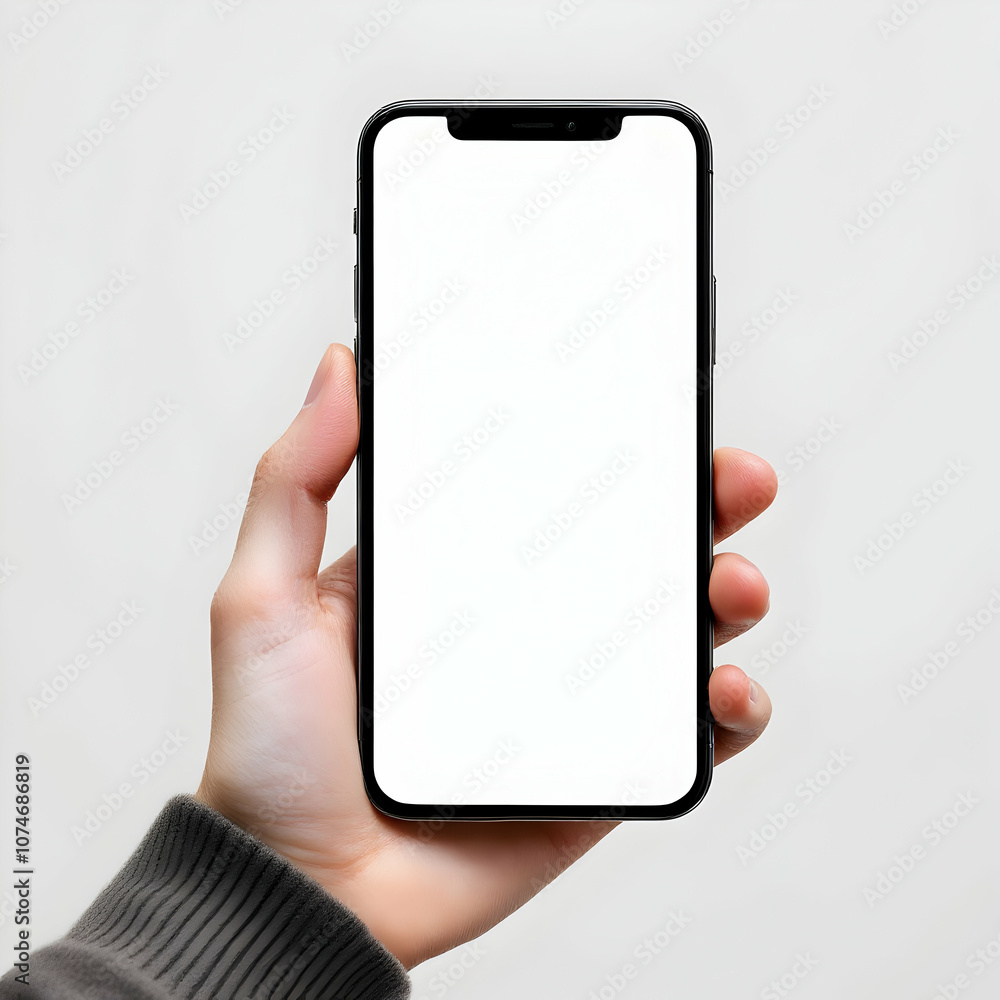 Cell Phone Mockup with Blank Screen for App or Website Design Cell Phone Mockup with Blank Screen for App or Website Design
