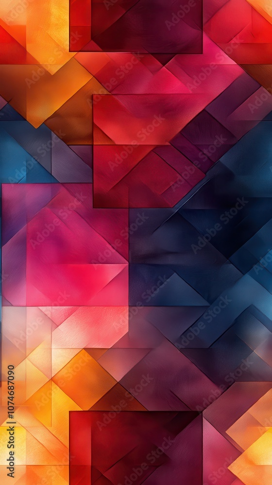 Obraz premium Gradient Stacked Squares, a vibrant display of layered squares transitioning through shades, creating a dynamic visual rhythm and depth.