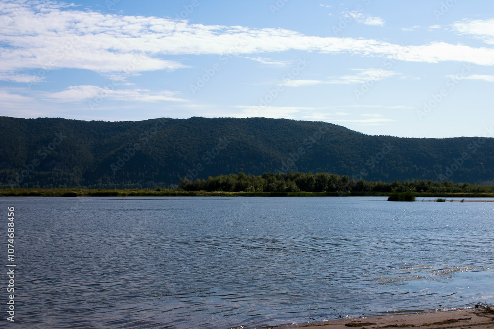 River in the mountains of the Samara. Republic in the summer. River in the mountains of the Samara. Republic in the summer.