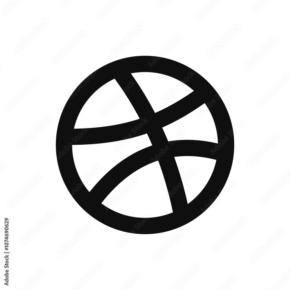dribbble icon. Simple vector sign. dribbble icon. Simple vector sign.