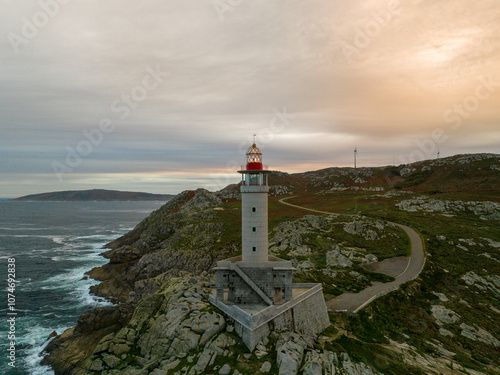 Faro de Punta Nariga en Malpica de Bergantiños Coruña Galicia photo