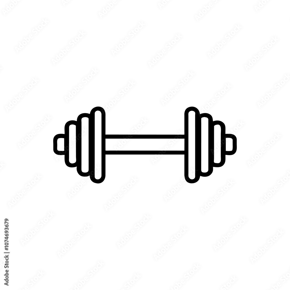 Dumbbell icon. Simple vector sign Dumbbell icon. Simple vector sign