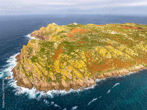 Faro de las Islas Sisargas en Malpica A Coruña Galicia photo