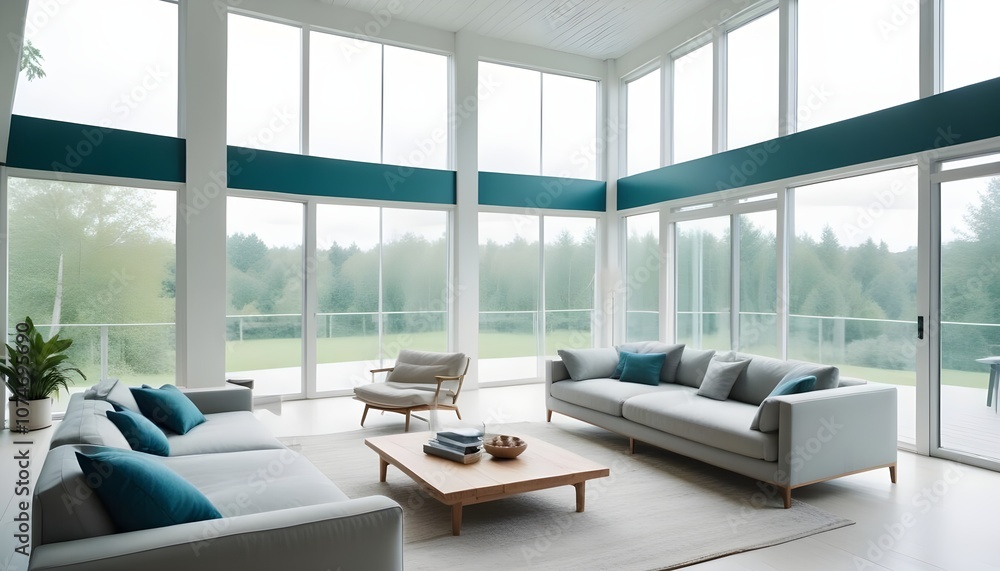 Photo modern style interior room 3d illustration Photo modern style interior room 3d illustration