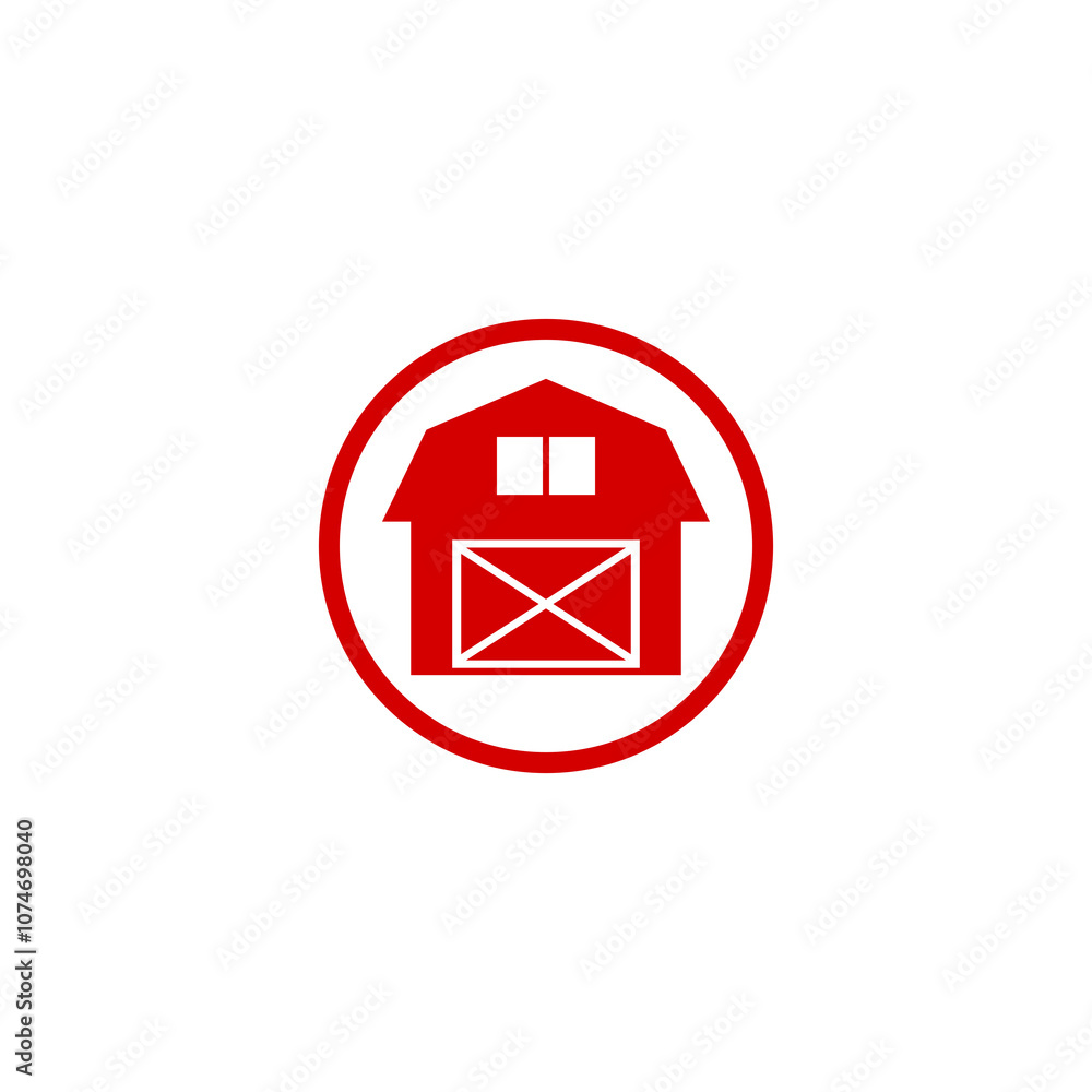 Barn farm house ranch icon isolated on transparent background Barn farm house ranch icon isolated on transparent background