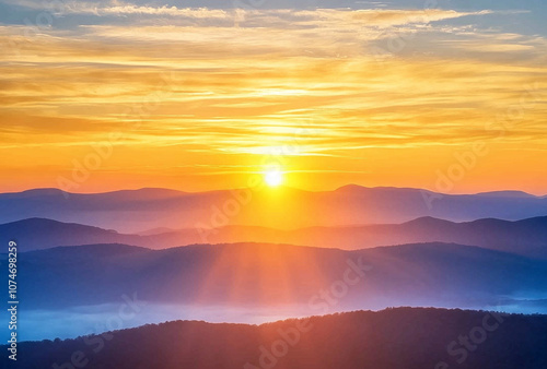 sunrise over mountains