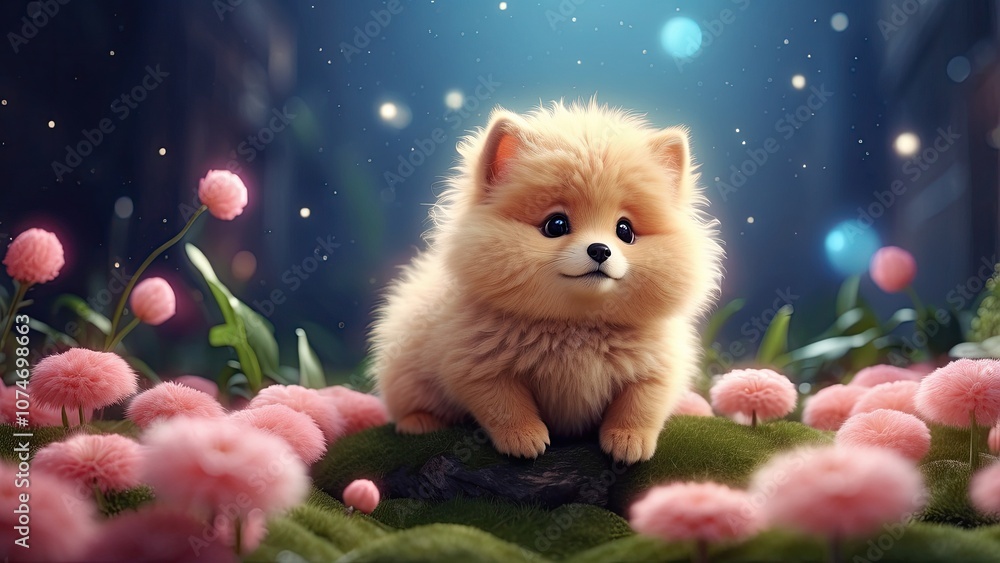 ADORABLE AND CUTE FLUFFY ANIMAL SUPER CUTE, DREAMLIKE, SURREALISM, FANTASY ADORABLE AND CUTE FLUFFY ANIMAL SUPER CUTE, DREAMLIKE, SURREALISM, FANTASY
