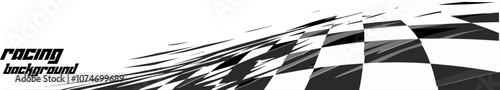 Checkered flag, racing, start, finish concept isolated on a white background. Vector illustration