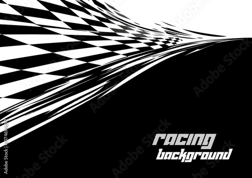 Checkered flag, racing, start, finish concept isolated on a white background. Vector illustration