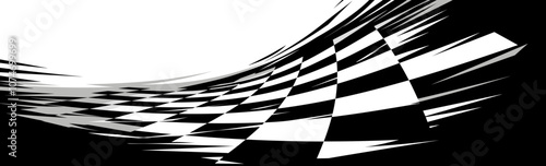 Checkered flag, racing, start, finish concept isolated on a white background. Vector illustration