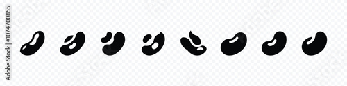 Soybean icon, bean icon, bean icon illustration isolated vector sign symbol
