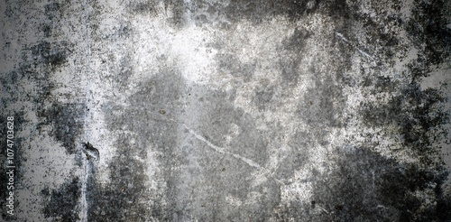 Ilustration grey long background. Gray grunge wall with cracks for backgrounds and overlays