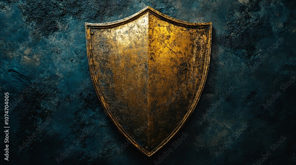 A shield symbolizing protection, security, and defense. The image features an empty blank space for text, perfect for conveying messages of safety and reliability. A shield symbolizing protection, security, and defense. The image features an empty blank space for text, perfect for conveying messages of safety and reliability.