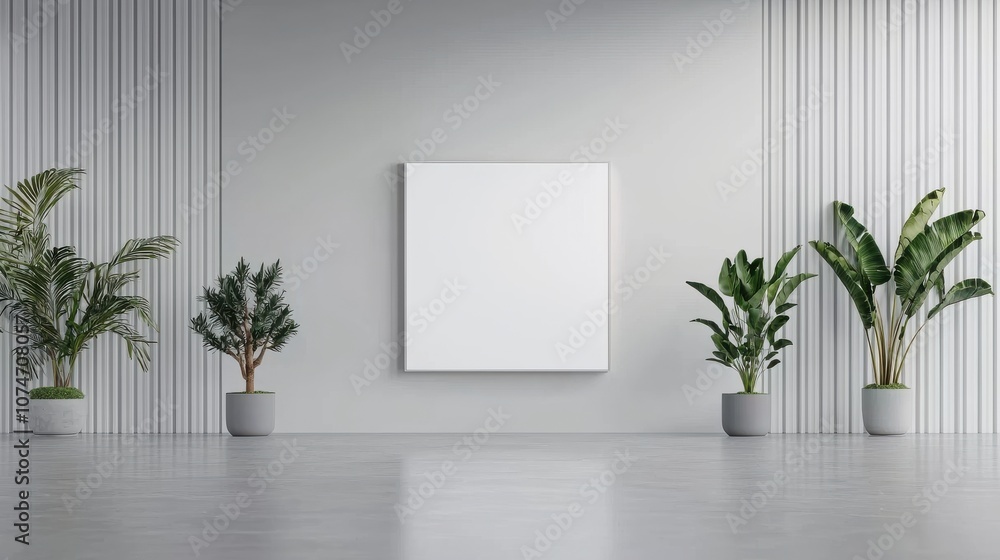 Showcase your mockup on a blank white display screen in a shopping mall environment Showcase your mockup on a blank white display screen in a shopping mall environment