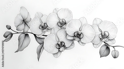Delicate orchids flourish in elegant design