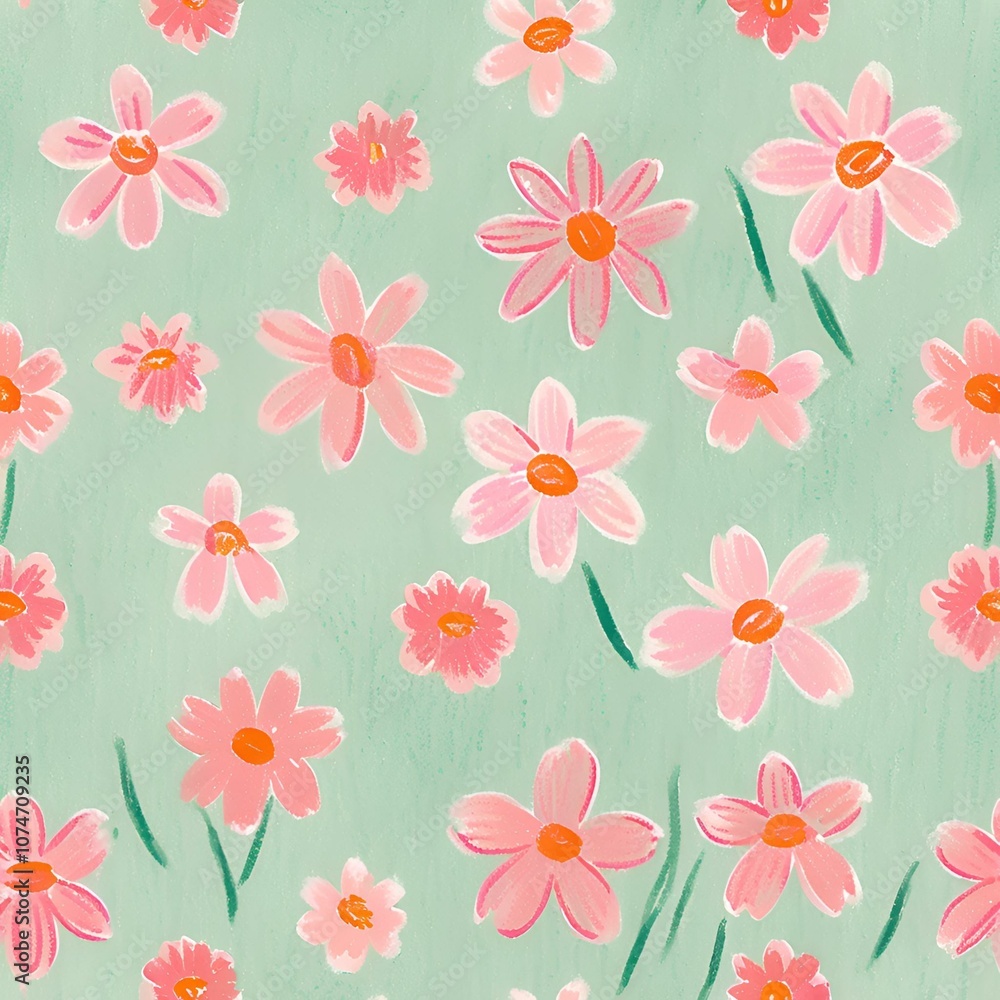 seamless background with flowers seamless background with flowers