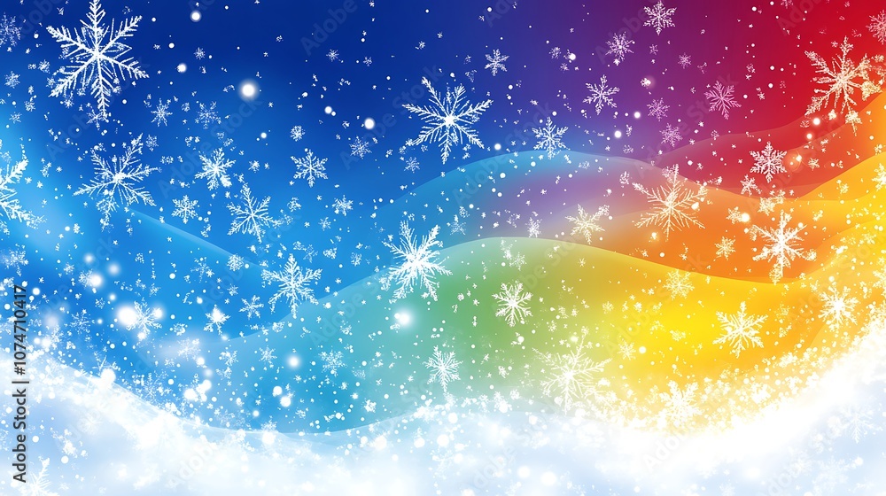 Create stunning winter backgrounds with colorful snowflakes Create stunning winter backgrounds with colorful snowflakes