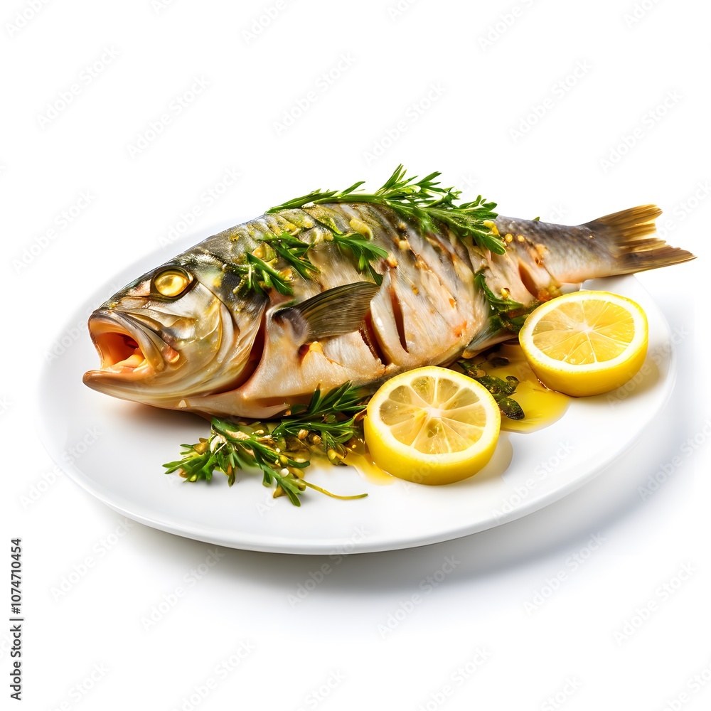healthy sea food dish cuisine isolated on white background healthy sea food dish cuisine isolated on white background