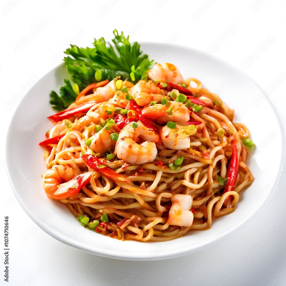healthy sea food dish cuisine isolated on white background healthy sea food dish cuisine isolated on white background