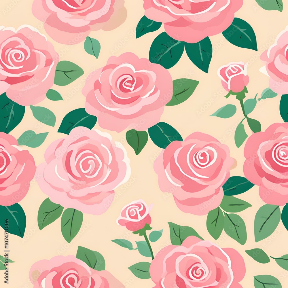seamless background with roses seamless background with roses