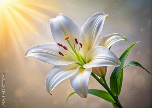 Stunning White Lily Flower in Ultra HD 8K Resolution with Transparent Background, Capturing Natural Beauty and Elegant Details, Ideal for Various Creative Projects