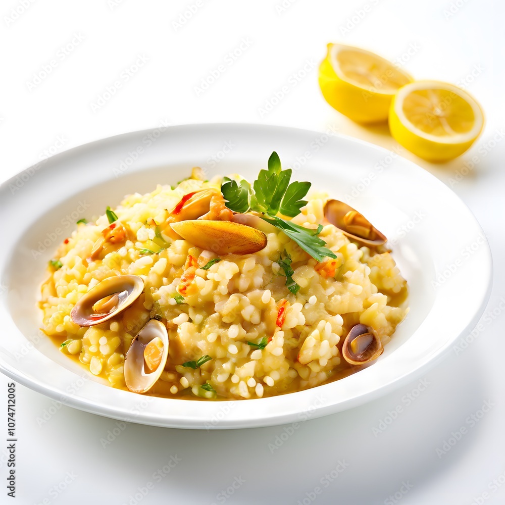 healthy sea food dish cuisine isolated on white background healthy sea food dish cuisine isolated on white background