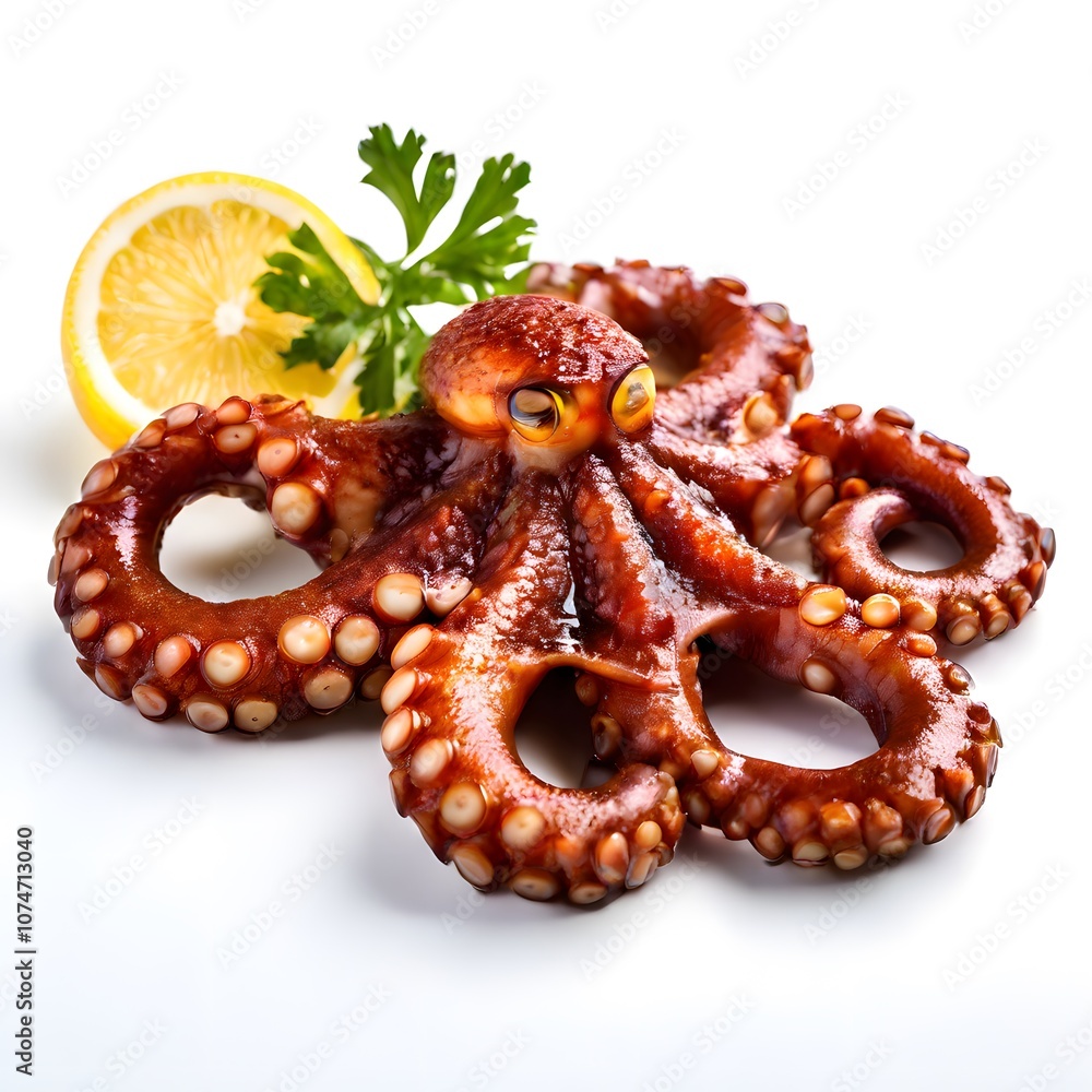 healthy sea food dish cuisine isolated on white background healthy sea food dish cuisine isolated on white background