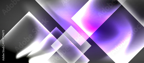 Dark neon colors with glass square shapes